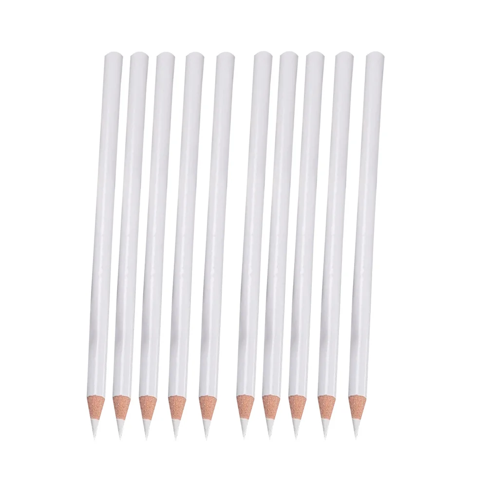 

10pcs Wood Point Drill Pen Sticky Drill Pen Nail Tool Point Drill Pen Tool Convenience Easy Dotting Tools(White)