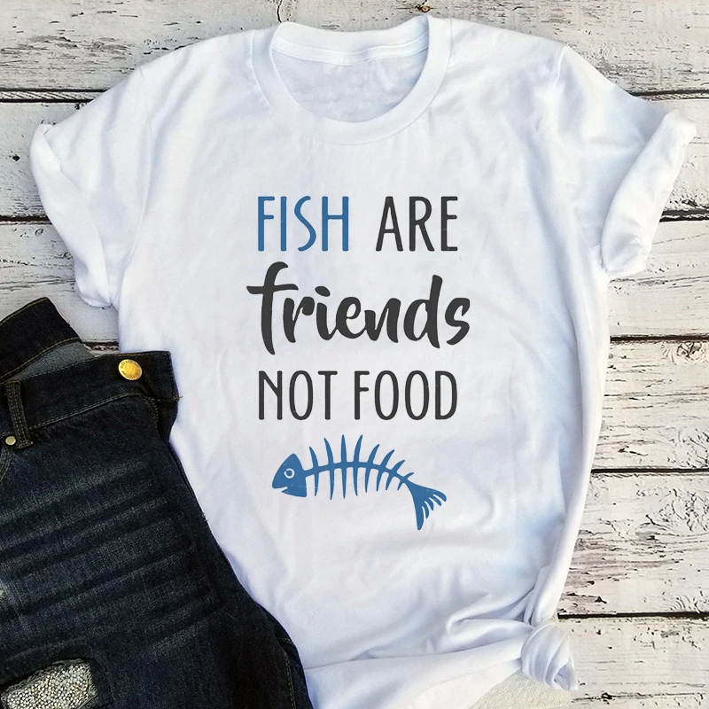 

Friends Not Food Clothing Women Vintage Green Food Tops Vegan Tshirt Harajuku Vegetarian Tops Harajuku Tshirt Aesthetic