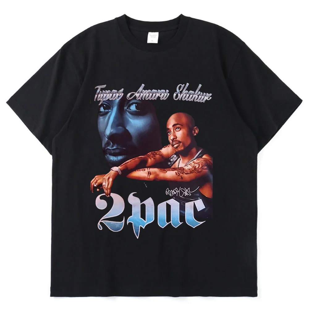 

Tupac 2pac Black Tshirt Shakur Hip Hop T Shirts Makaveli Rapper Snoop Dogg Biggie Smalls Eminem J Cole Jay-z Savage Hip Hop Rap