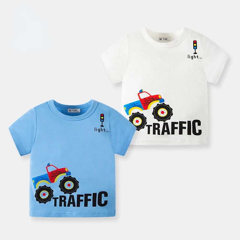 

2022 New Children's Cartoon Short Sleeve Cotton Summer New Korean Foreign Trade Cross-border Boys T-shirt Clothing Jacket