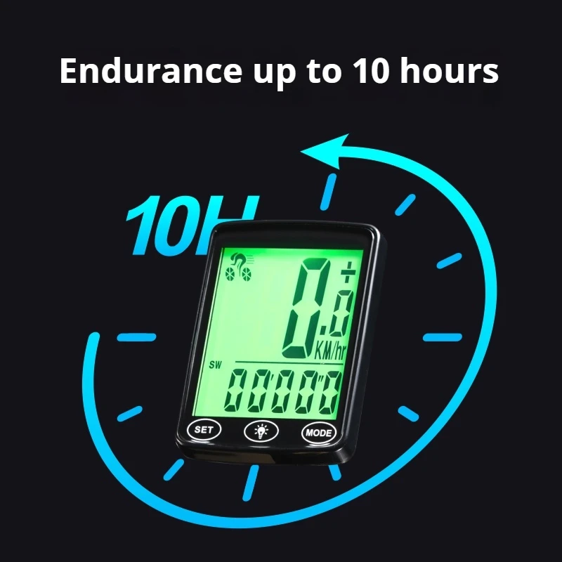 Водонепроницаемый Велосипедный Компьютер Со Светодиодной Подсветкой Умный