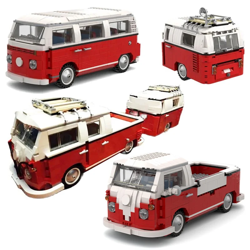 MOC T2 Doka новая модель автомобиля для грузовика прицепа кемпинга строительные