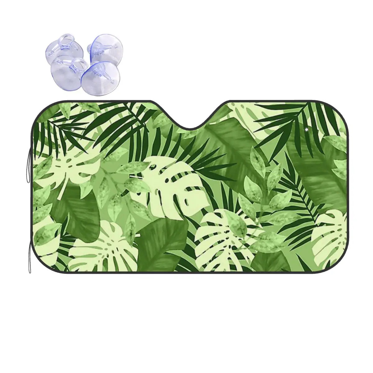 

Leaves Leaf Nature Retractable Windshield Sunshade 70x130cm Jungle Tropical Green Plant Sunshade Visor Car-styling