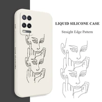 line art beauty phone case for oppo a54 a74 a31 a33 a53 a72 a83 a92 a7 a5s a3s a12 a15 a15s a16 4g 5g a9 a5 4g 5g cover