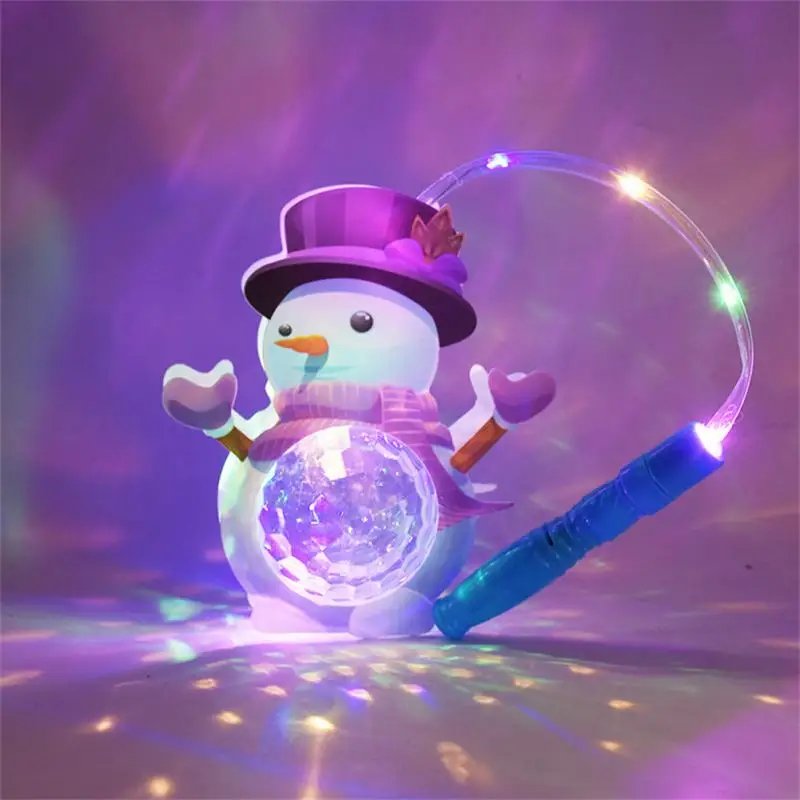 

Plastic Holiday Supplies Snowman Portable Christmas Projector Lamp Easy To Use Three Gear Switch Children Gift Led Light Toys