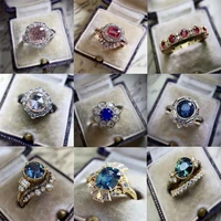 baoshina fashion ring female accessories vintage crystal signet ring for women party wedding jewelry