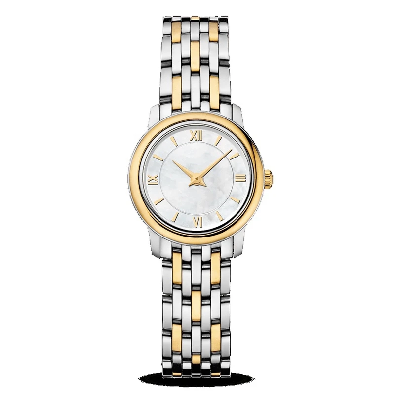 

ladies quartz watch Mother-Of-Pearl Gold white dial