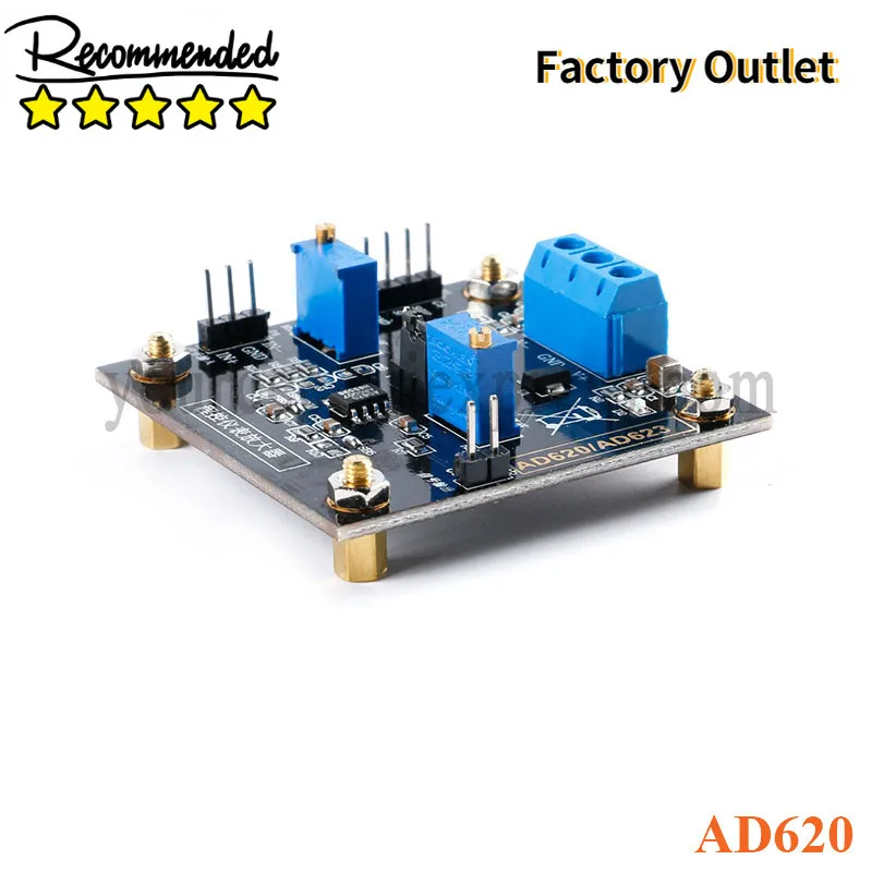 

Плата усилителя AD620, модуль усилителя напряжения с ЧПУ MCP41010, регулировка усиления, модуль дифференциального сигнала