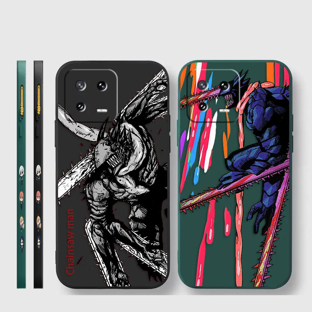 Case For Xiaomi PCOO F3 F4 F5 M3 M4 M5 X3 X4 MIX 3 4 Black Shark 4 5 GT Pro 4G 5G Case Funda Cqoue Shell Capa DENJI Chainsaw Man