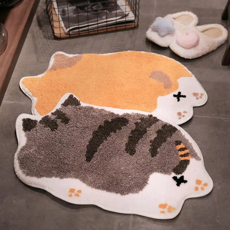 

Soft Rug Faul Wool Furry Cute Bathroom Mat Nordic Fluffy Carpet Cat and Dog Floor Absorbent Area Rug Anti Slip Pad Bathmat