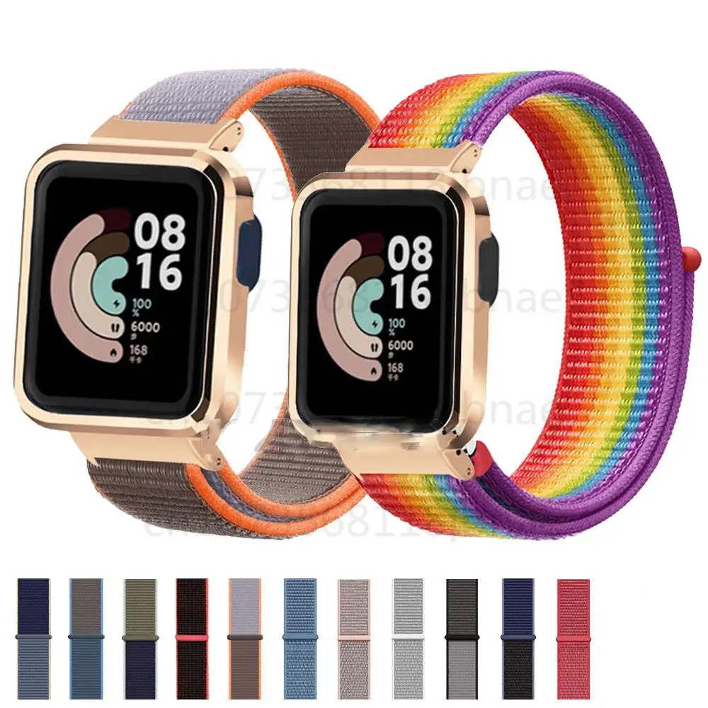 

NEW Nylon strap For Xiaomi Redmi Watch 3 Case Metal Protector Case strap Bracelet Mi Watch Lite Bumper Correa Band