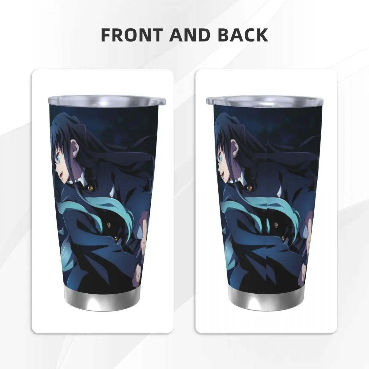 Muichiro Tokito Demon Slayer 20 унций из нержавеющей стали с изоляцией термокофейная