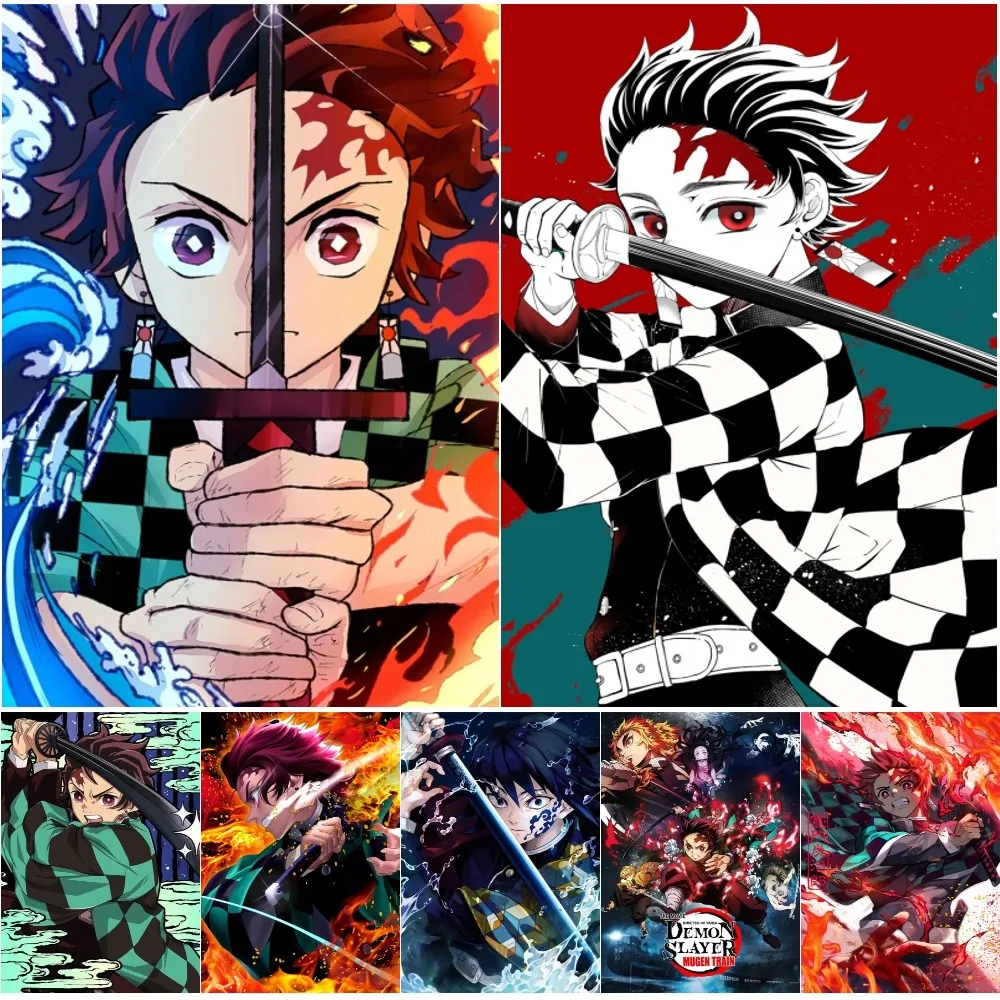 

Плакат из аниме «рассекающий демонов», бумажный постер с принтом для дома, гостиной, спальни, входа в бар, ресторан, кафе, художественное украшение с рисунком