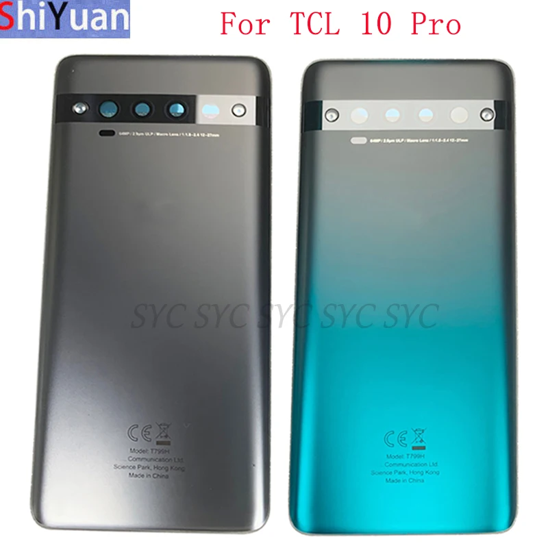 Оригинальная задняя крышка батарейного отсека, задняя крышка для TCL 10 Pro T799 T799B T799H, задняя крышка с логотипом, запасные части для ремонта