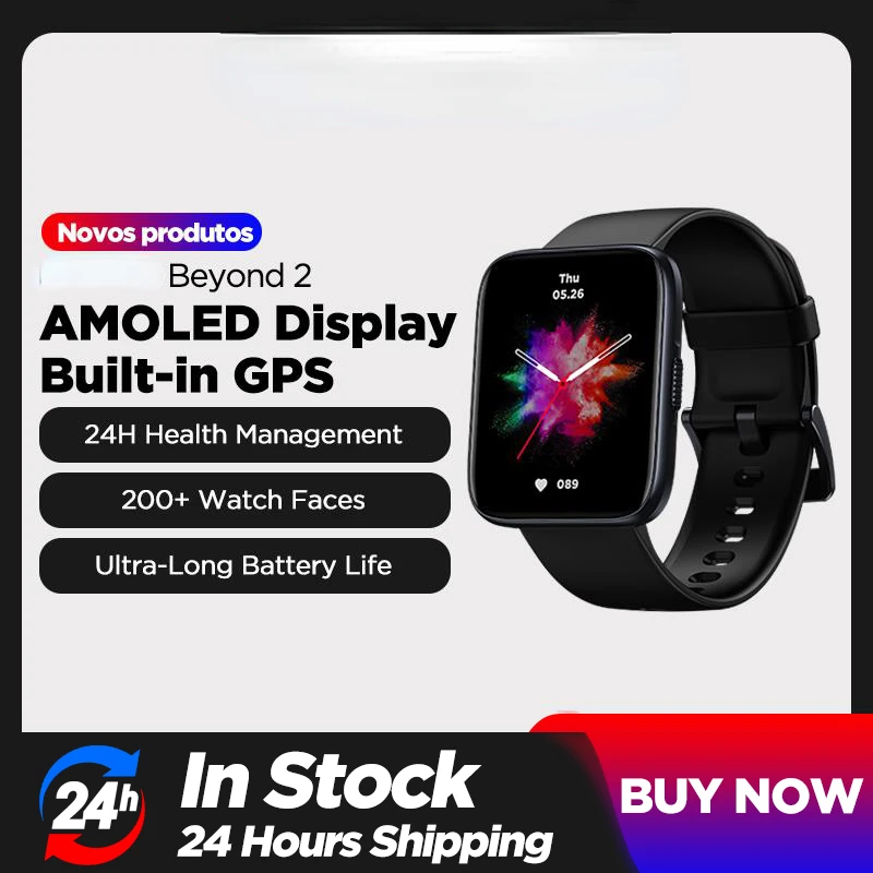 

Умные часы [в наличии] Beyond 2 GPS, дисплей AMOLED 1,78 дюйма, GPS, 24-часовой монитор здоровья, 200 + часы, мужские умные часы с функцией распознавания лица