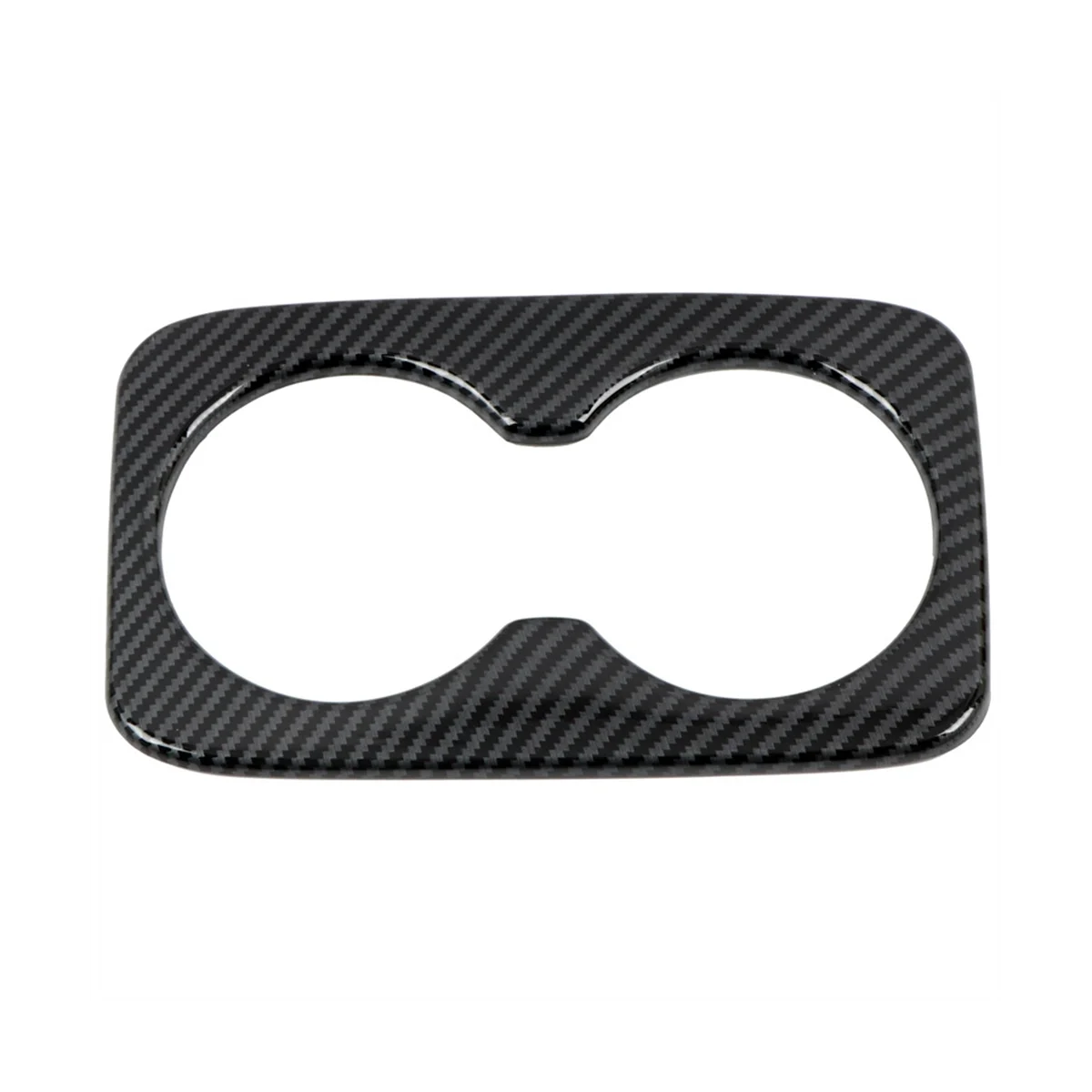 

Car Carbon Fiber Rear Seat Water Cup Holder Decoration Frame Cover Trim Fit for Dodge Durango 2010-2020