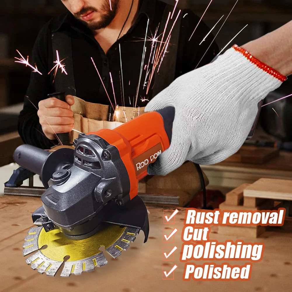 Электрическая угловая шлифовальная машина 3 передачи 125 мм беспроводная