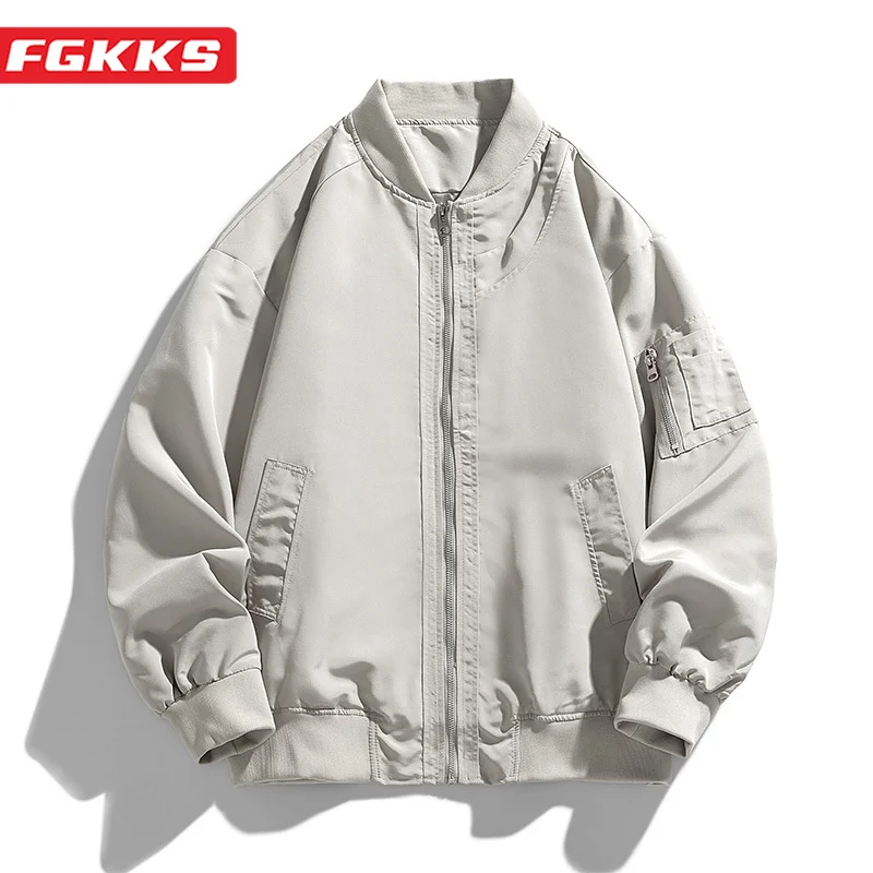 

Мужская повседневная куртка FGKKS, однотонная размера плюс куртка высокого качества, повседневная куртка для улицы, 2023