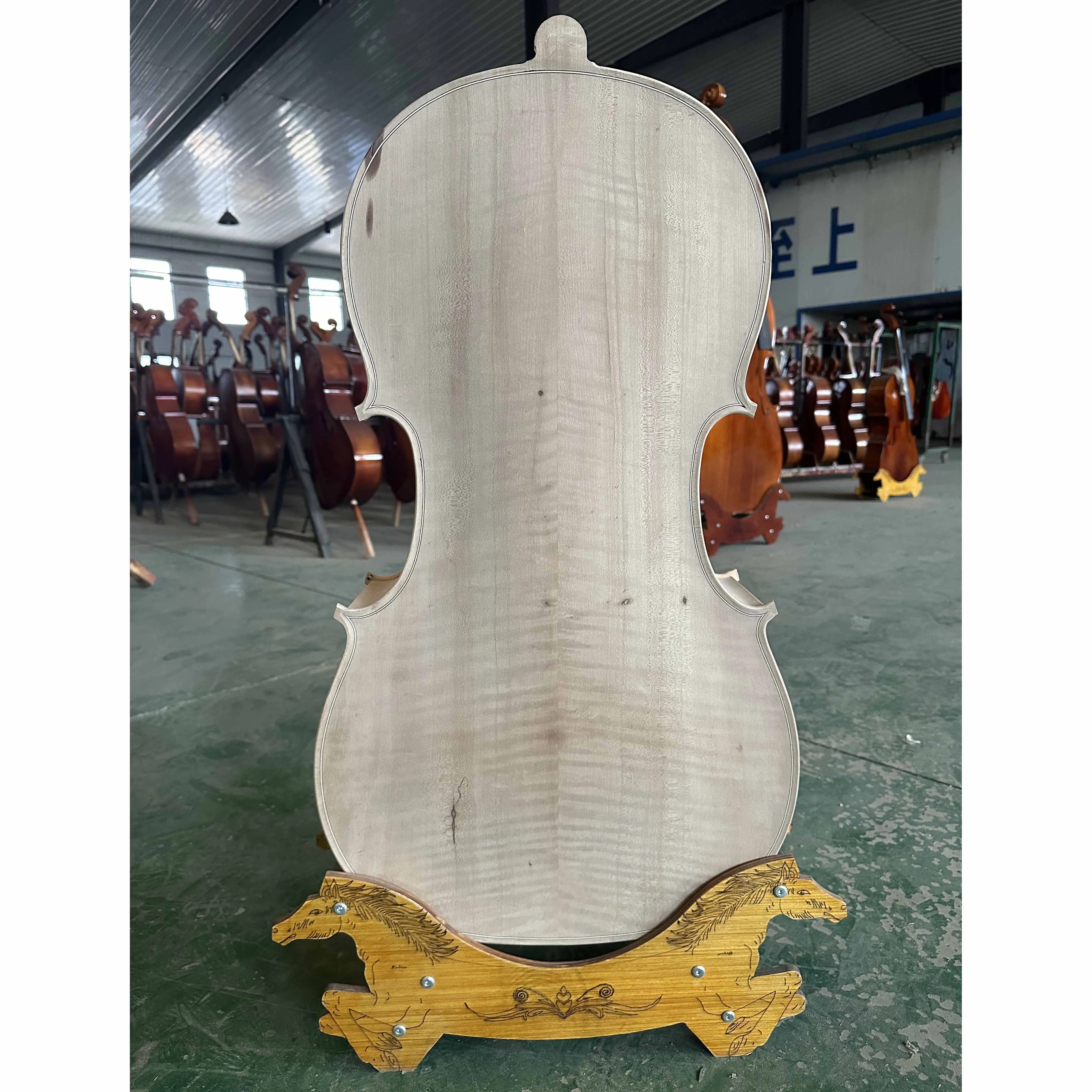 Высококачественная Белая Бубль 4/4 полуготовая Виолончель твердая древесина