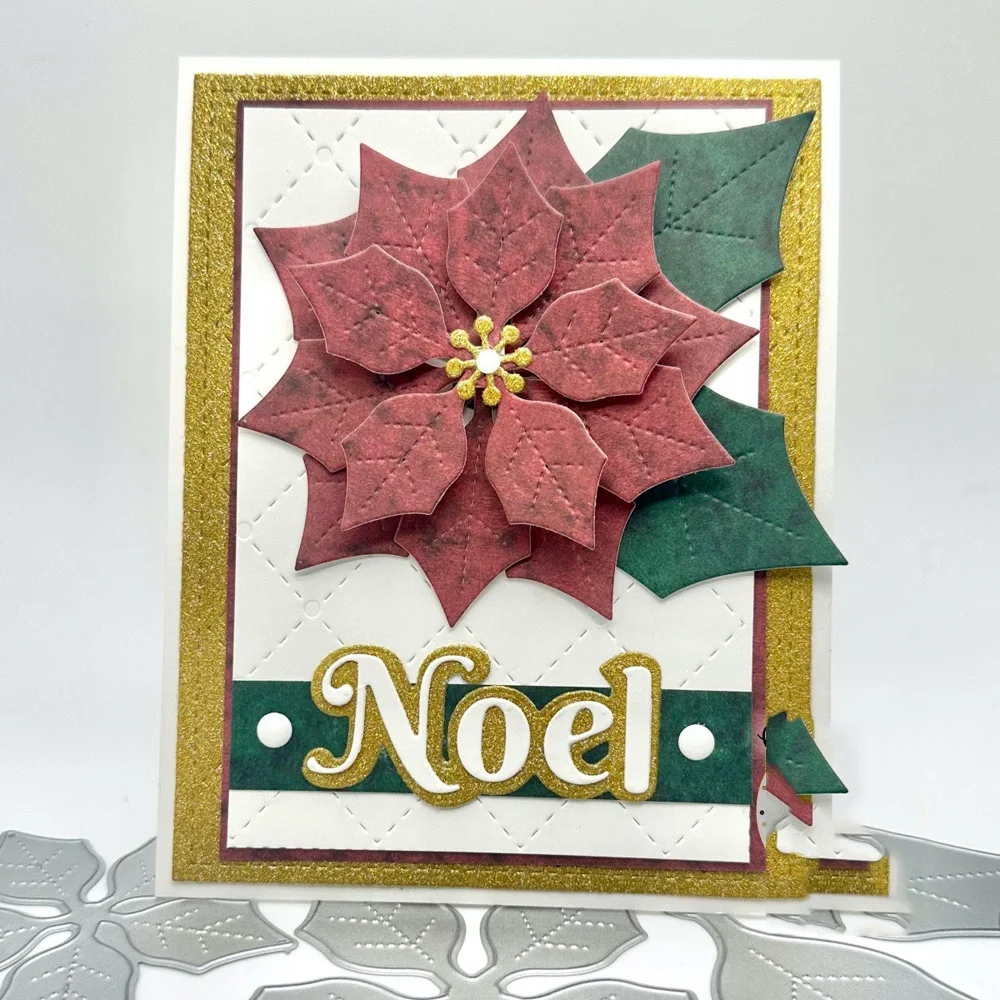 Металлические штампы Lucky Goddess Многослойные пуансеттии