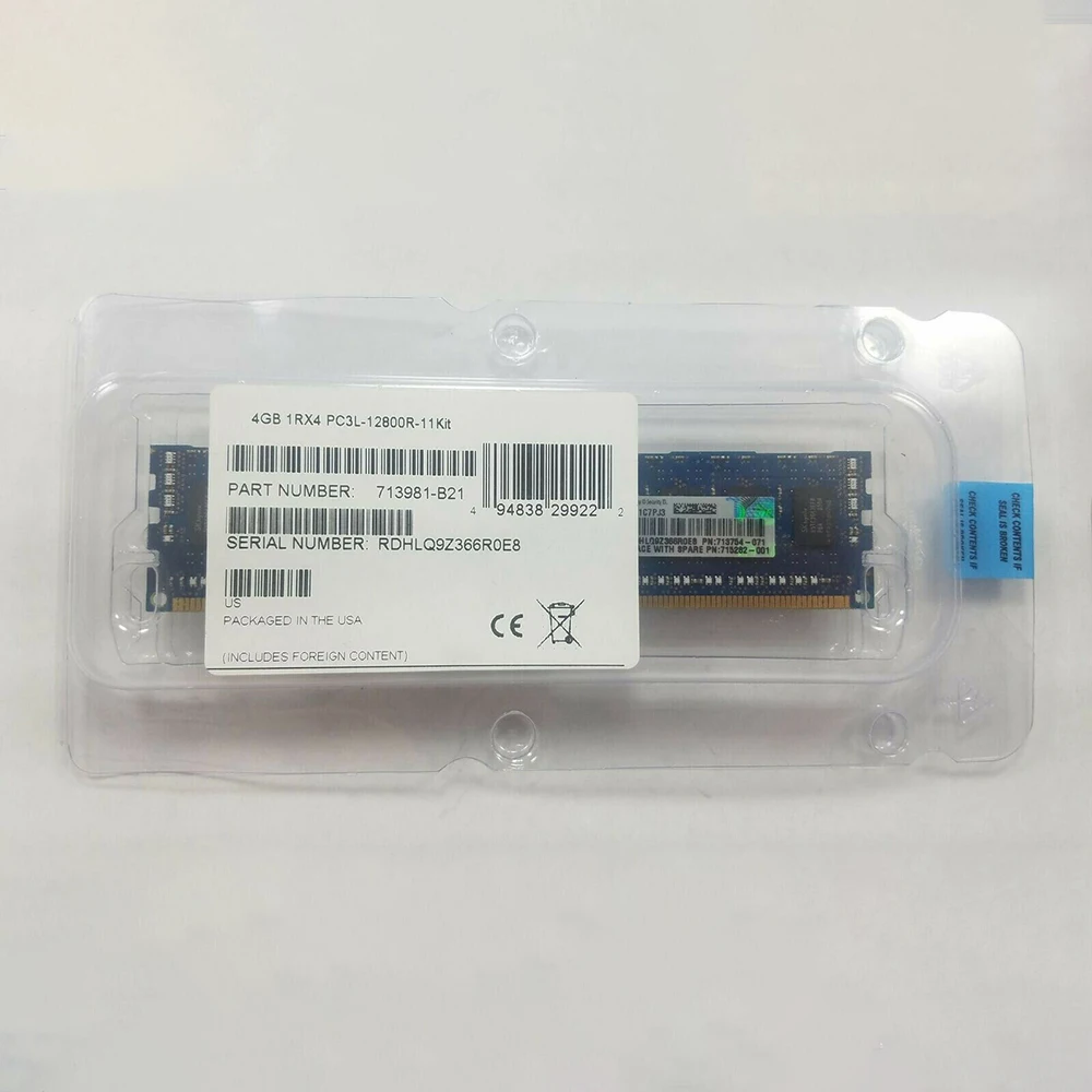 Серверная память для HP BL460C Gen8 BL660C 713981-B21 713754-071 715282-001 4 ГБ DDR3 1600