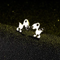 tulx stainless steel stud earrings mini cute animal dinosaur earrings for women girls children party jewelry pendientes