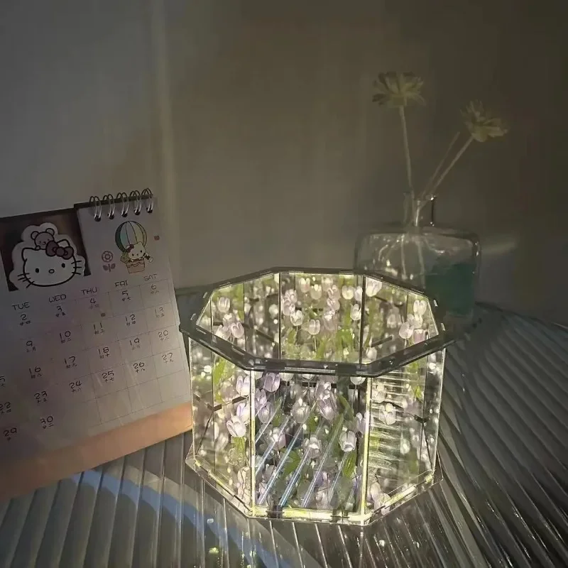 Новинка 2024 г. самодельный креативный тюльпан цветок морской куб восьмиугольный