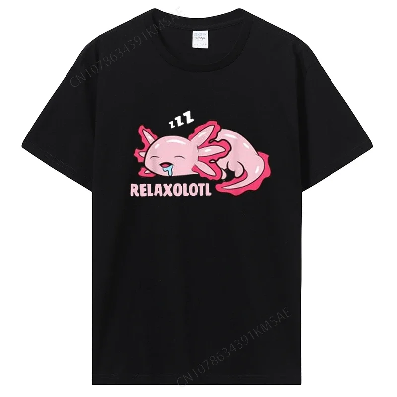 Симпатичная Axolotl любимая мексиканская саламандра Relaxolotl футболка мультяшная