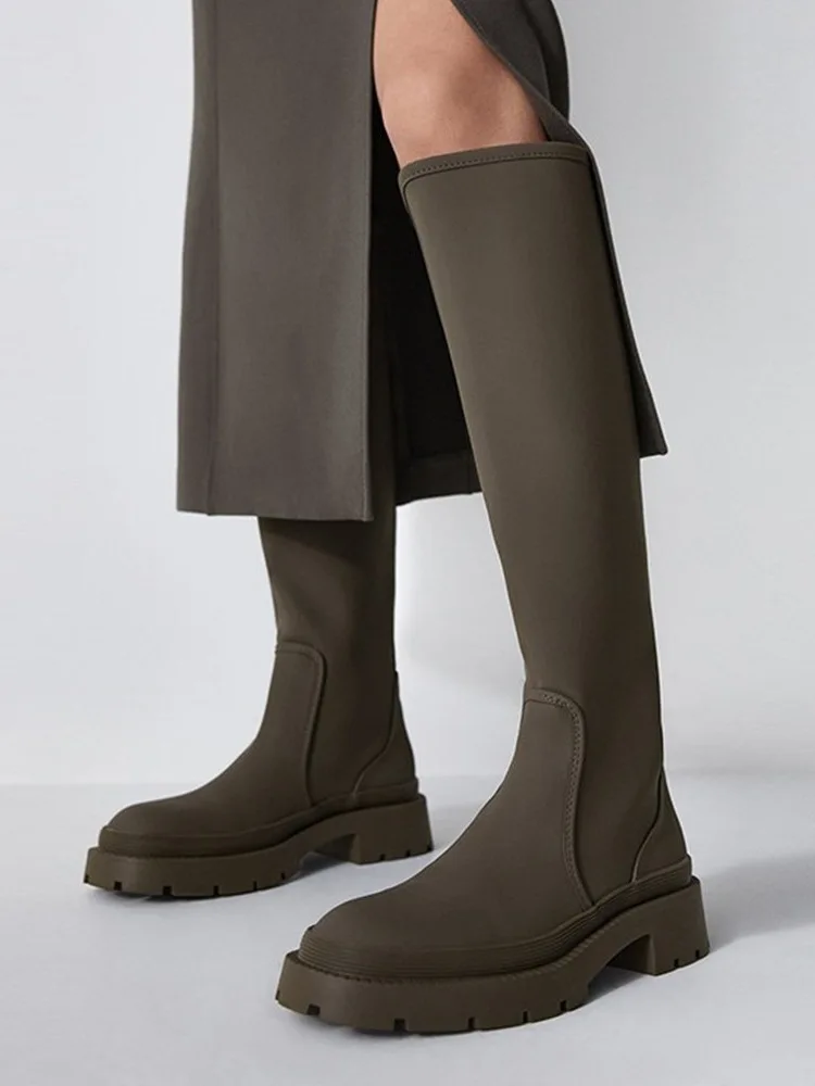 

Pop Women's Boots, Flat Shoes, Winter Warmth, Knee-high Leather High Boots, Fashion Shoes, Women's Shoes