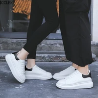 2022 new youth couple shoes all match breathable casual shoes thick soled inner height increasing white shoes