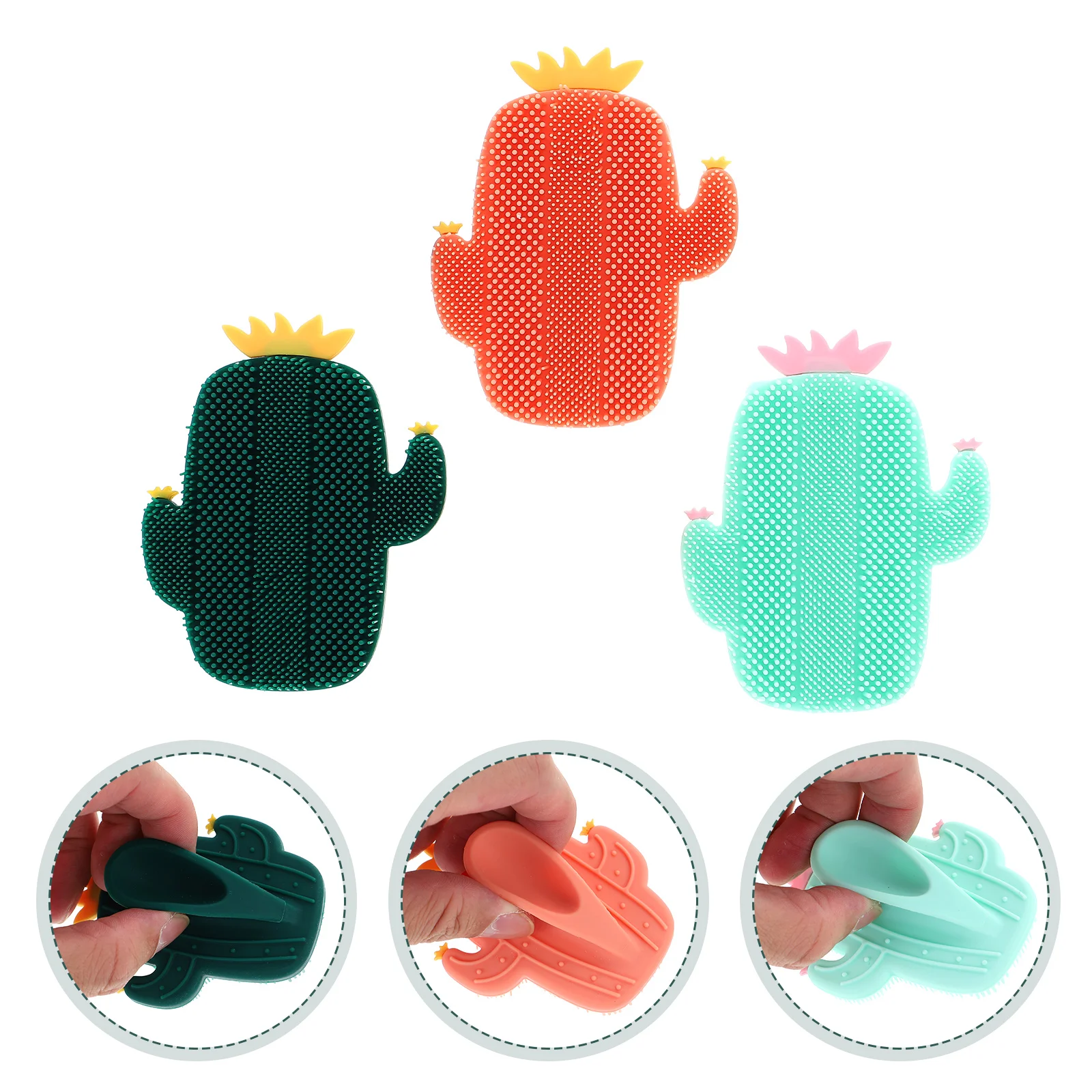 

3pcs Facial Brushes Cartoon Silicone Manual Face Cleansing Tools Facial Brushes Face Cleansing Brushes