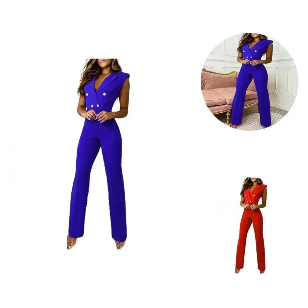 

Ladies Jumpsuit V Neck Office Lady Jumpsuit Temperament Skinny Overalls