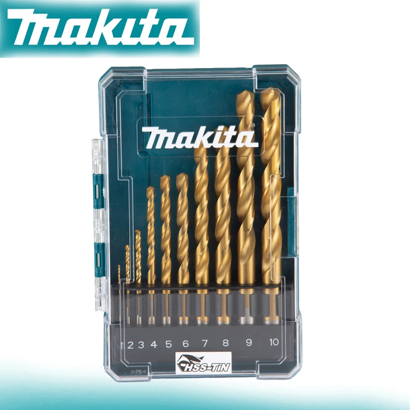 

Набор сверл Makita D-72849 из быстрорежущей стали с титановым покрытием, 10 шт.