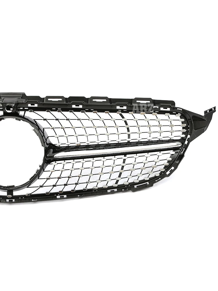 Решетка переднего бампера Diamond Sliver Star для Benz C Class W205 Mercedes C180 C200 C300 C350 2014-2021