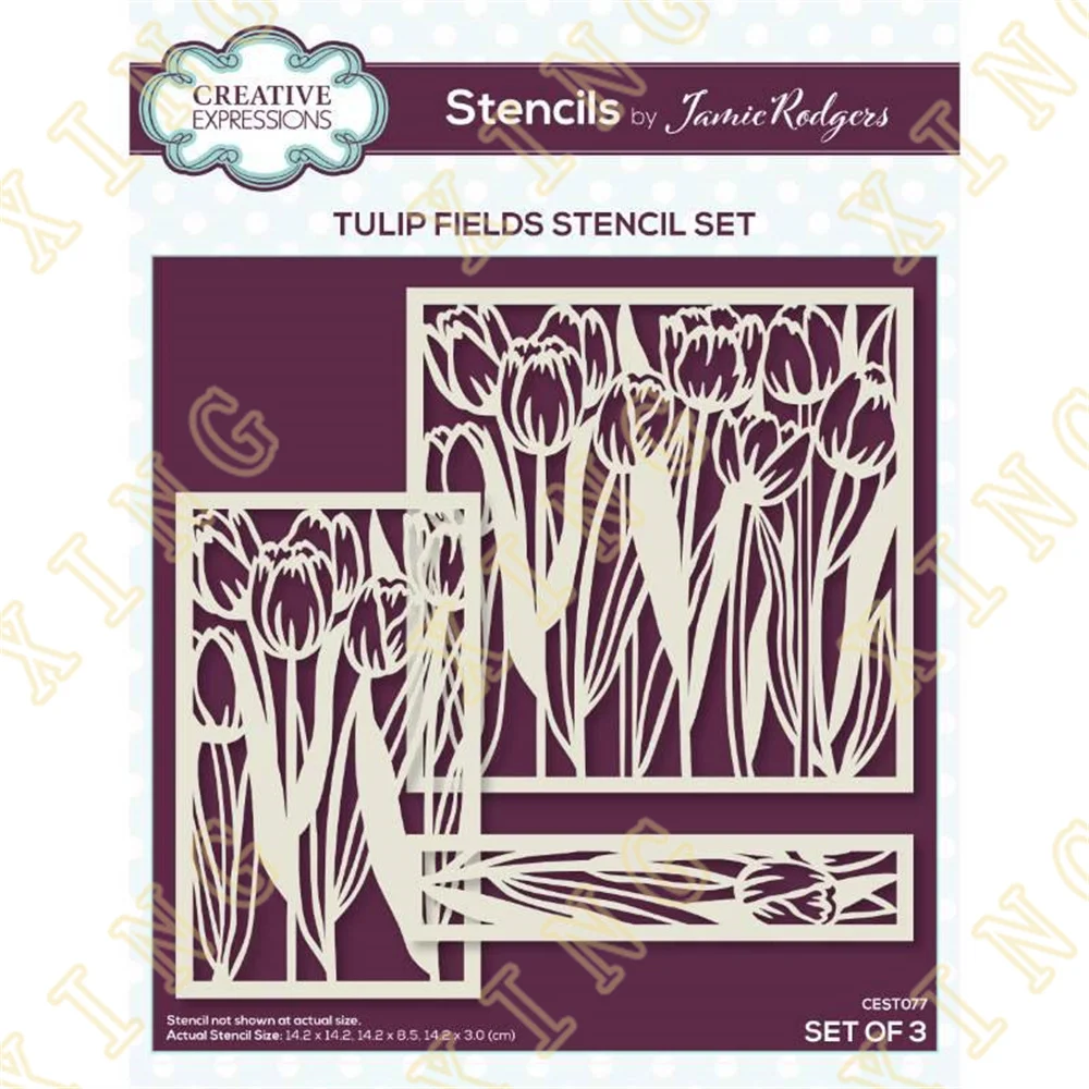 

Tulip Fields 2022 New Arrival Decor Diy Graphics Painting Scrapbooking Stamp Ornament Album Embossed Template Reusable