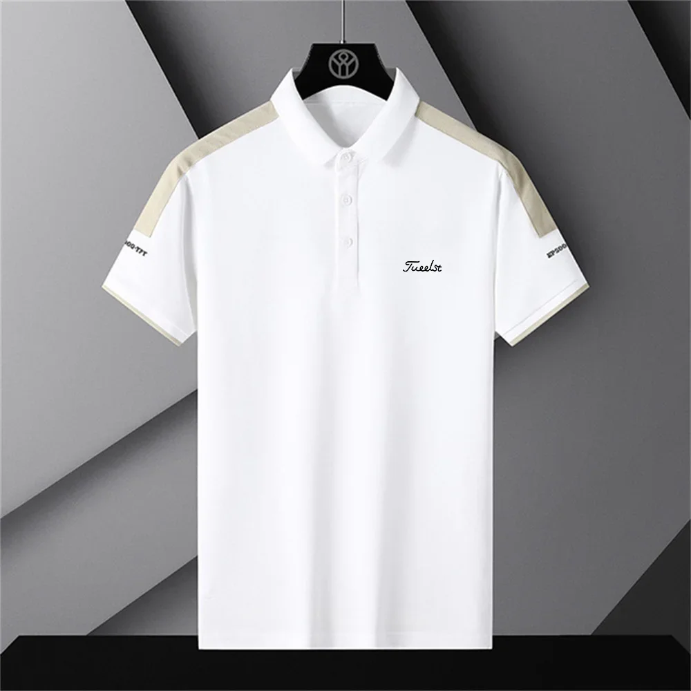 

Модная мужская Тонкая рубашка-поло Golf, летняя Высококачественная Модная брендовая мужская повседневная и удобная рубашка-поло с коротким рукавом