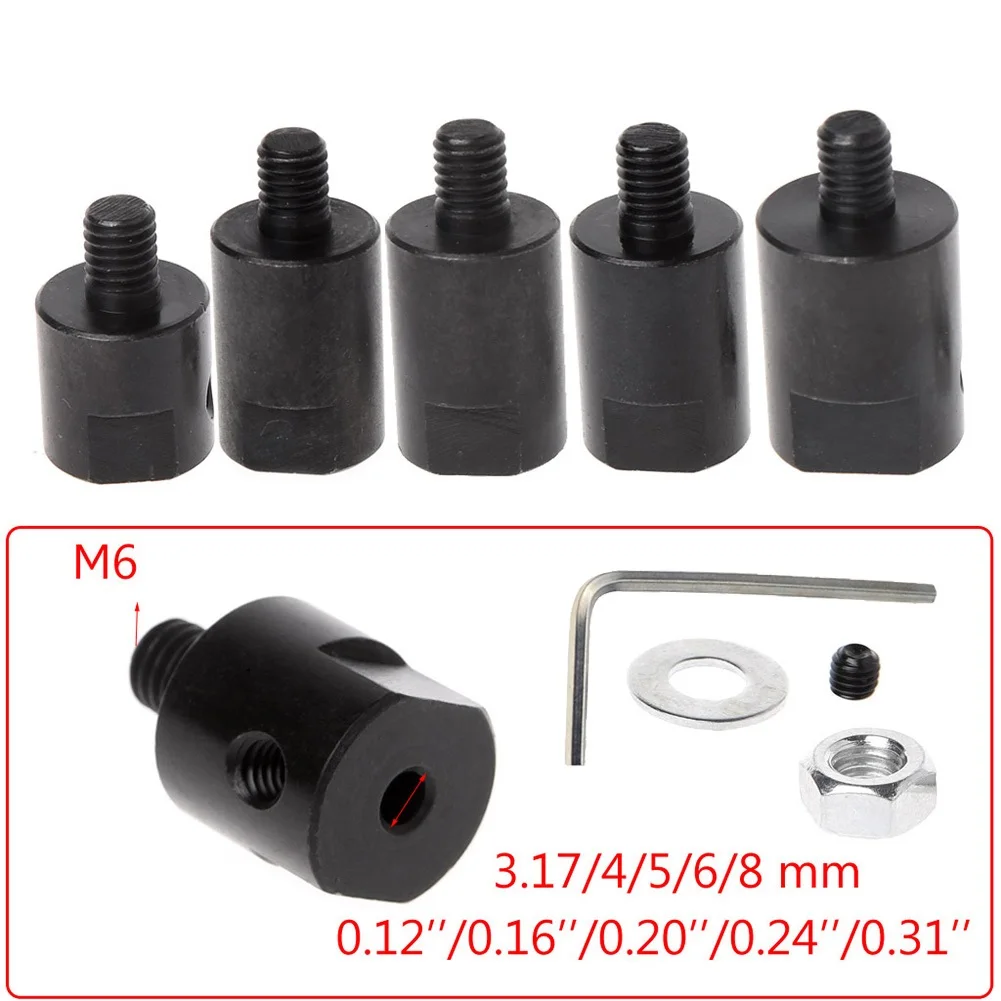 

M6 3.17/4/5/6/8mm Motor Shaft Coupler Sleeve Saw Blade Coupling Chuck Adapter For Saw Blade Connection Joints Power Tool Tools