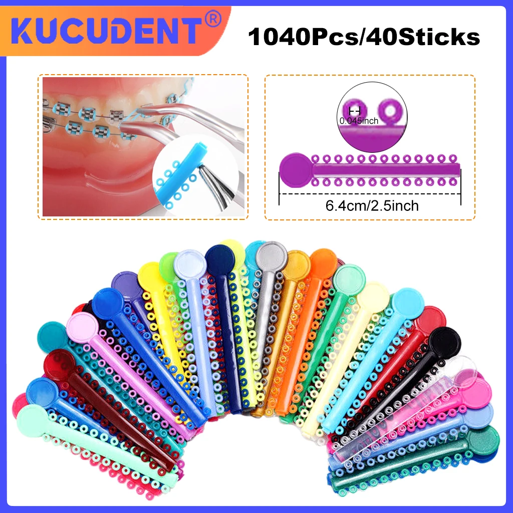 1040шт/40Sticks стоматологические ортодонтические эластичные лигатурные завязки