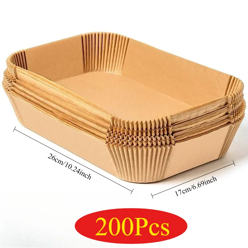 

Одноразовые бумажные вкладыши для фритюрницы, антипригарные коврики для выпечки, маслостойкие пергаментные листы для микроволновой печи, аксессуары для духовки Airfryer