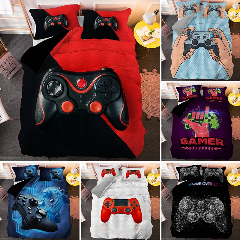 

Modern Technology Trends Gamer Bedding Set For Adult Kids Gamepad Comforter Cloth Duvet Cover Hippie Nordic Bed Covers