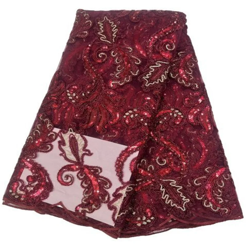 

Новейшая африканская кружевная ткань Королевского синего цвета, 5 ярдов, высококачественный нигерийский Женский Свадебный Французский Тюл...