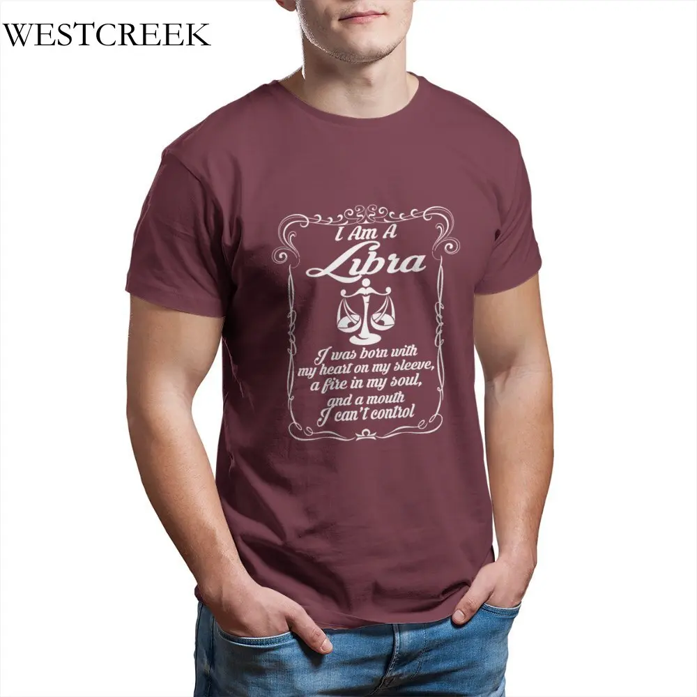 

Оптовая продажа WESTCREEK, I Am A Libra Essentials, модная повседневная мужская одежда из 100% хлопка с круглым вырезом, 209285