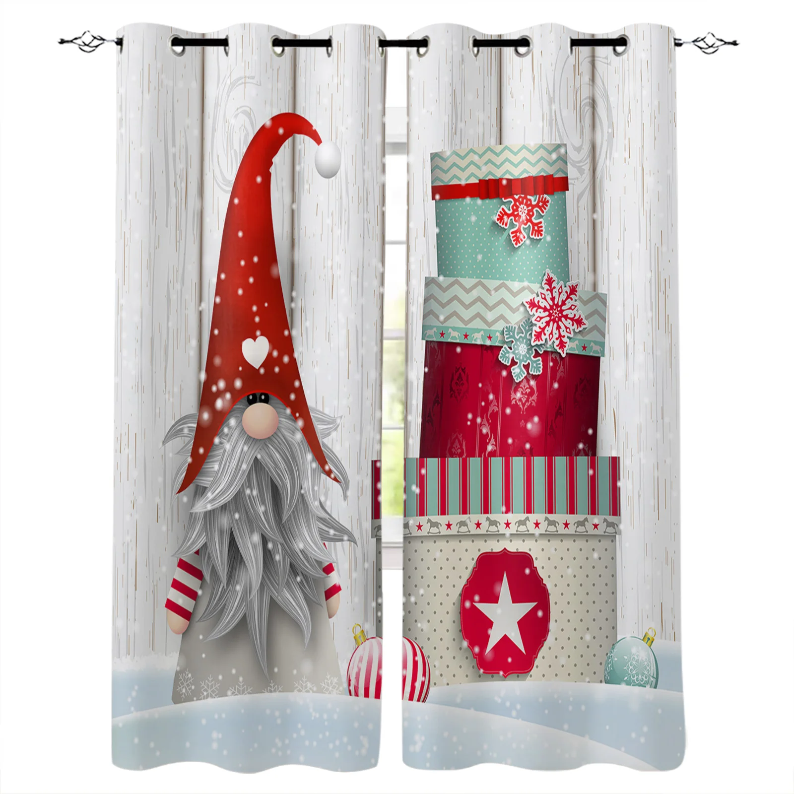 

Рождественский подарок, экономный элемент для гостиной, спальни, декоративные оконные драпировки, кухонные шторы