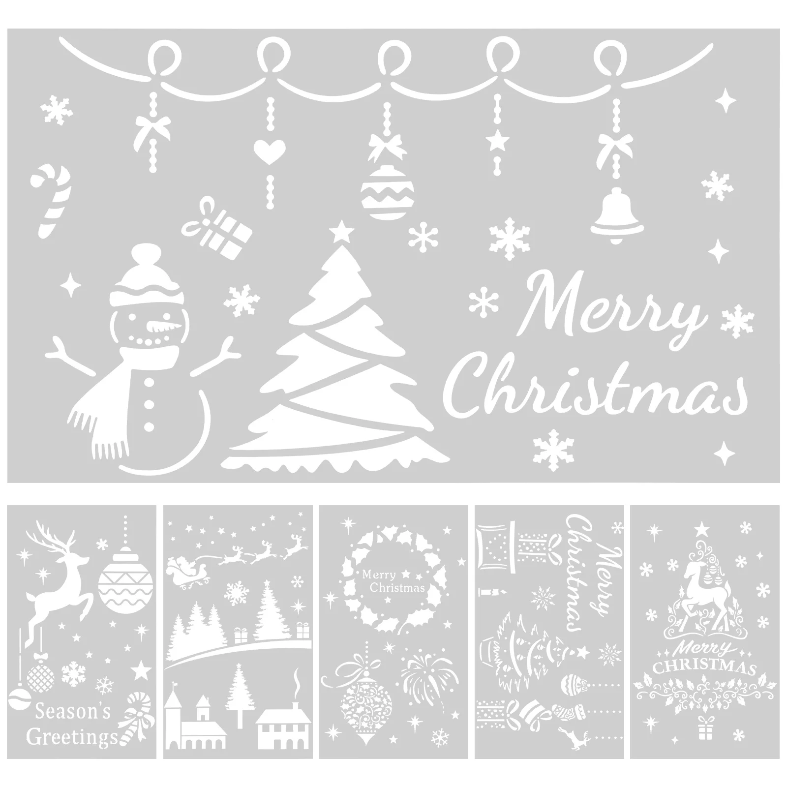 

Wall Drawing Templates Hollow-out Painting Home Decor Reusable Christmas Supplies Creative