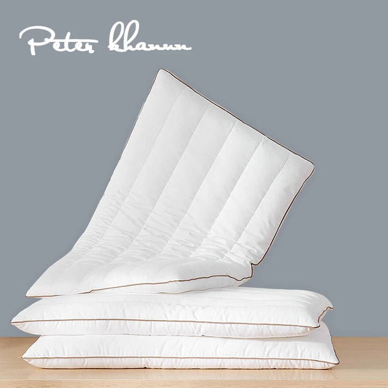 

Peter Khanun White 100% Goose Down Pillows Orthopedic Cervical Pillows Queen Size 100% Cotton Cover for Stomach and Back Sleeper