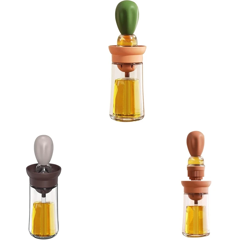 

2 Refueling Bottles With Grill Brush-Oil Storage And Refueling Container And Kitchen Grill