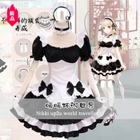 black and white chocolate maid outfit girl lolita dress princess cute skirt clothes suit anime cosplay costume