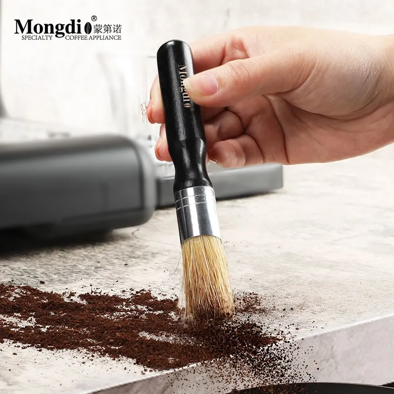 Mongdio кофейный порошок чистящая щетка с черной ручкой и для бревен