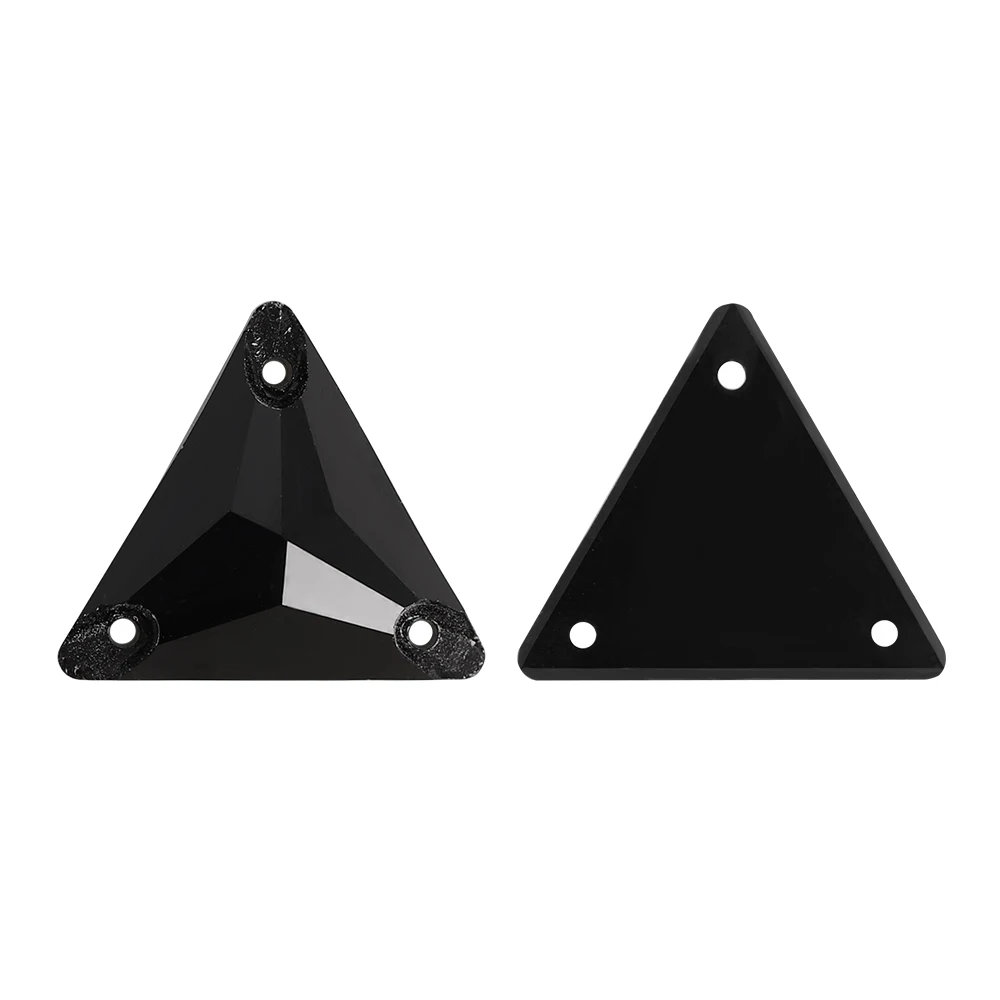 Фото Стразы QIIY Trilliant Top Quality Glass Moonlight Crystal AB для пришивания, плоские, для одежды, сумок и белья №3