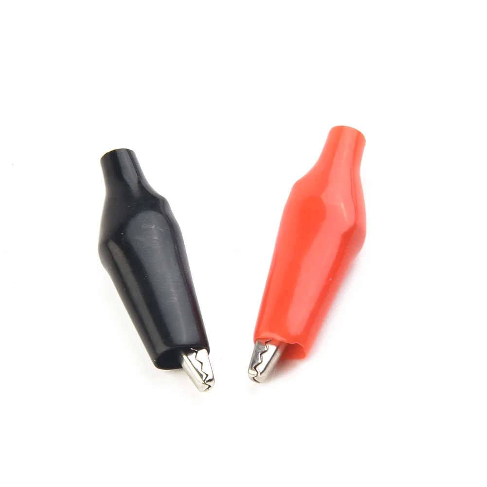 

Durable Portable Alligator Clips Set Soft Test Probe Tools Black/Red Electrical Clamp Equipment Jumper Plastic